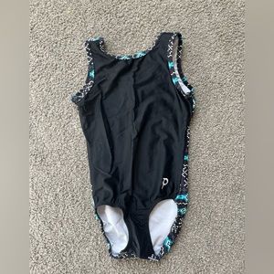 plum practice wear gymnastics leotard AXS